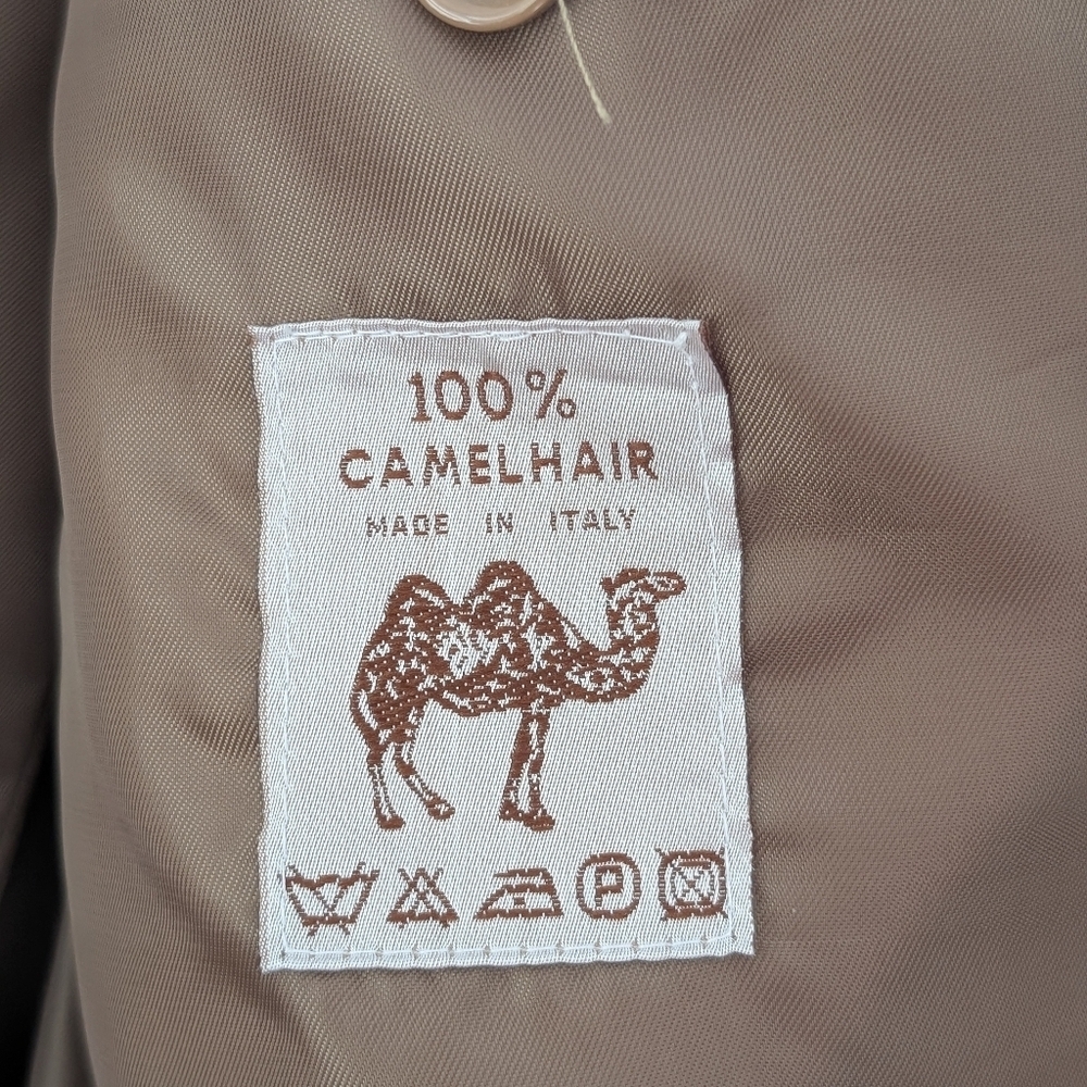 Vintage Camel Hair Sport Coat Men 42S Beige Retro Blazer 3 Buttons - Picture 6 of 10